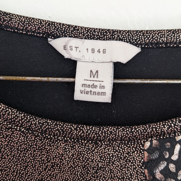 Ladies Metallic Color Block Top - Picture 4 of 4